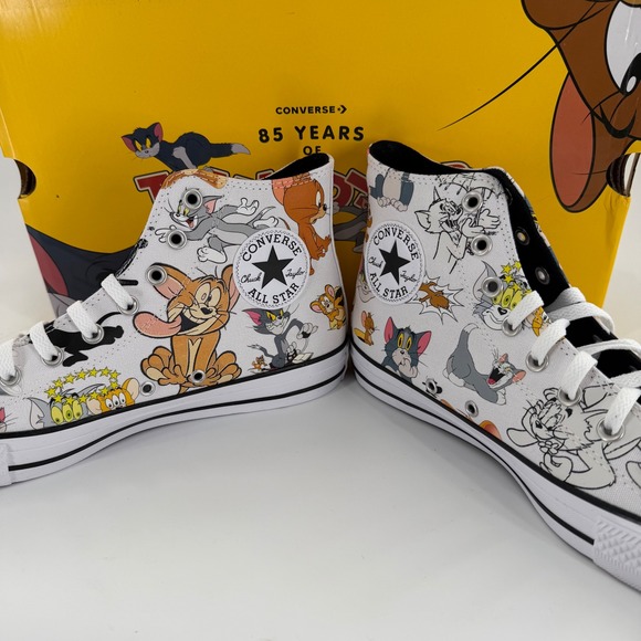 Converse x Tom & Jerry Shoes Mens US 10.5 White Chuck Taylor All Star Hi A15112C - Picture 11 of 11